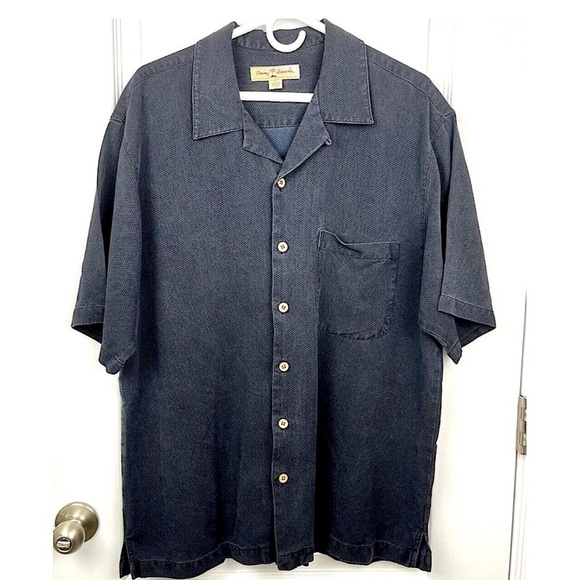 Tommy Bahama Other - Tommy Bahama Men's Short Sleeve Silk Camp Shirt Size Large Black Paradise Casino